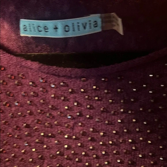 Alice + Olivia Sparkling Purple Long Sleeve Dress - Picture 4 of 6